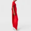 Robe longue asymétrique à cape