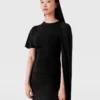 Robe longue asymétrique à cape
