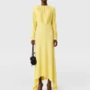 Robe longue à manches longues en jersey plissé Robe longue à manches longues en jersey plissé