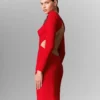 Robe longue à manches longues et dos nu Robe longue à manches longues et dos nu