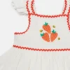 Robe à manches courtes brodée de fraises Robe à manches courtes brodée de fraises