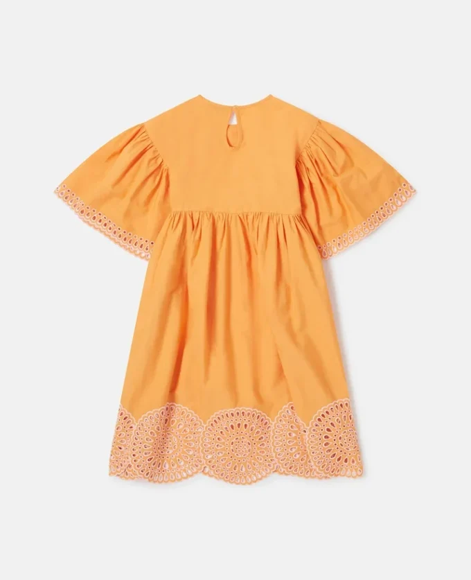 Robe à manches courtes en popeline Robe à manches courtes en popeline