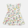 Robe à manches courtes et imprimé floral Robe à manches courtes et imprimé floral