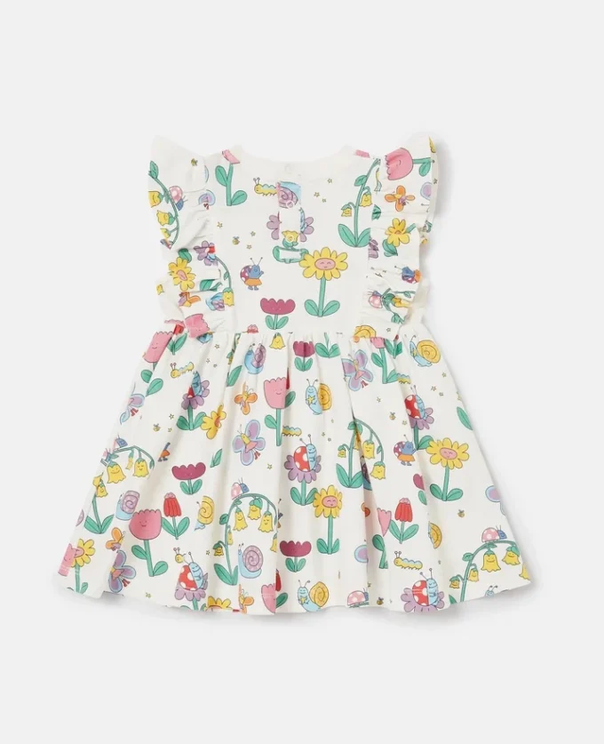 Robe à manches courtes et imprimé floral Robe à manches courtes et imprimé floral