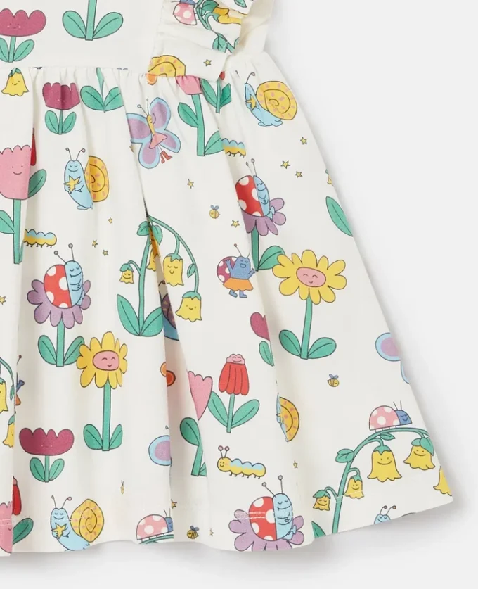 Robe à manches courtes et imprimé floral Robe à manches courtes et imprimé floral