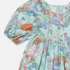 Robe à manches courtes plissée imprimé forêt Robe à manches courtes plissée imprimé forêt