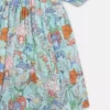 Robe à manches courtes plissée imprimé forêt Robe à manches courtes plissée imprimé forêt
