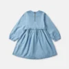 Robe à manches longues avec boucle graphique à fleurs Robe à manches longues avec boucle graphique à fleurs