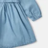 Robe à manches longues avec boucle graphique à fleurs Robe à manches longues avec boucle graphique à fleurs