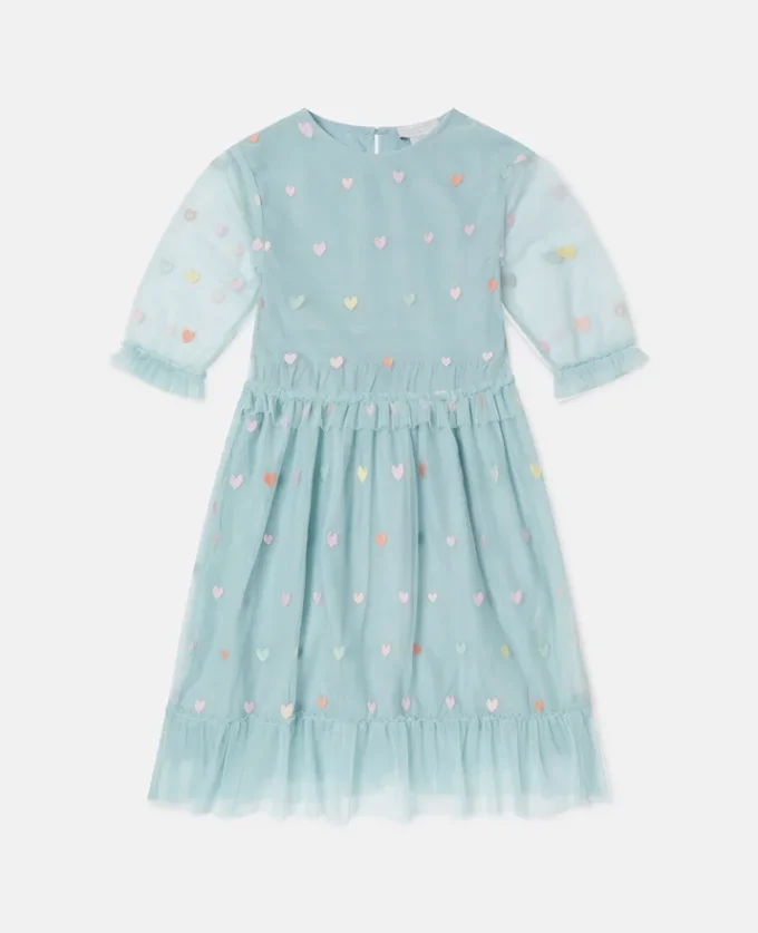 Robe à manches longues brodée d&rsquo;un cœur
