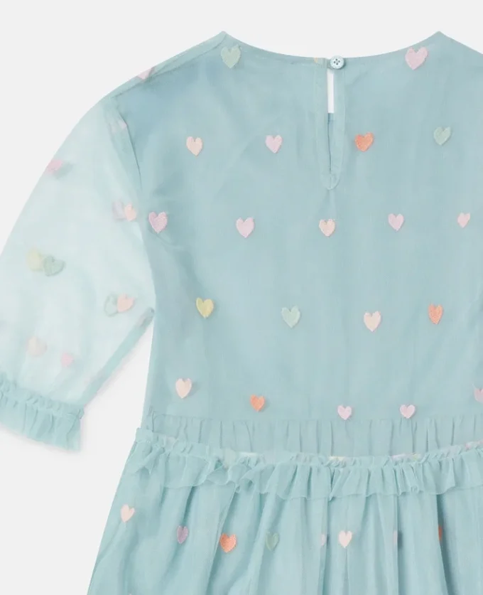 Robe à manches longues brodée d&rsquo;un cœur