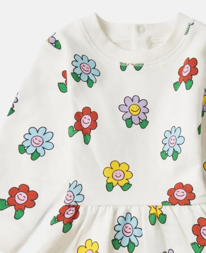 Robe à manches longues à imprimé floral Robe à manches longues à imprimé floral