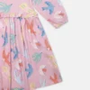Robe à manches longues imprimée colombes