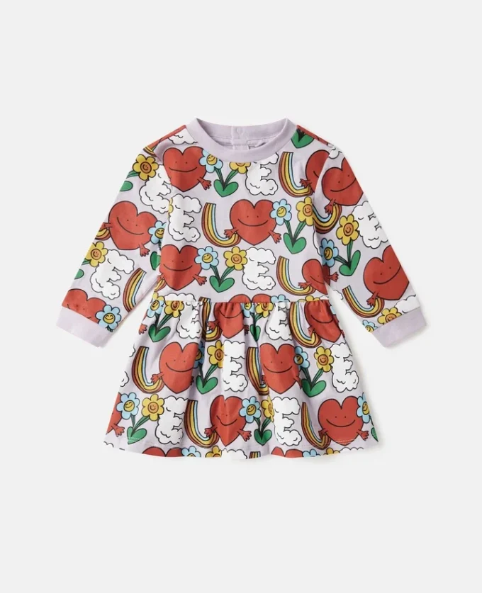 Robe à manches longues imprimée Earth Friends