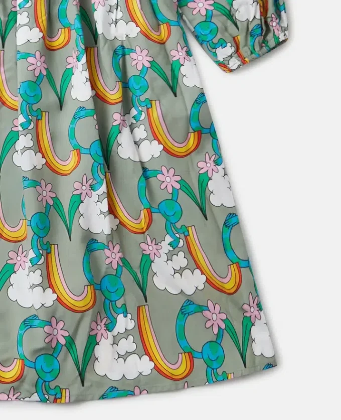 Robe à manches longues imprimée Earth Friends