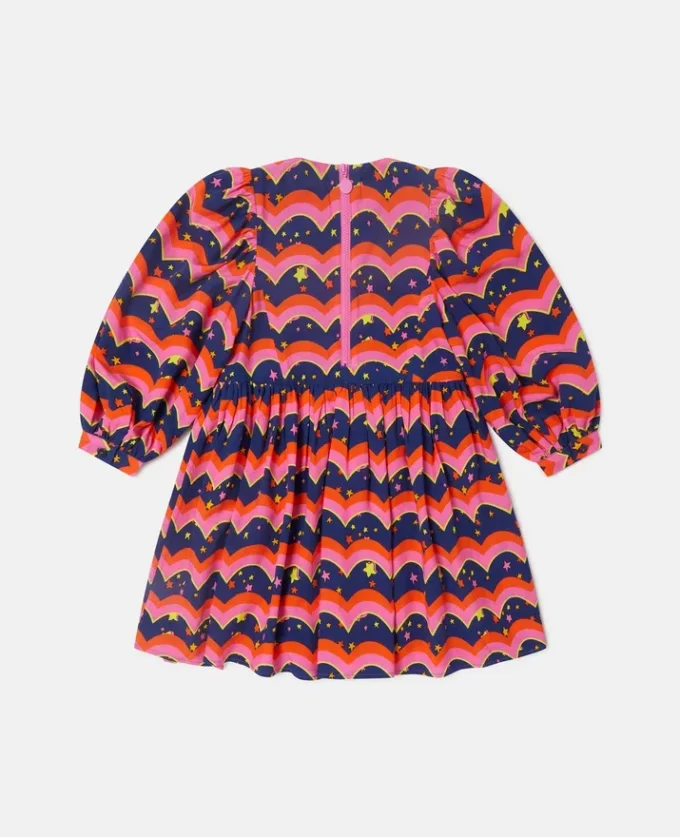 Robe à manches longues imprimée ondulée Robe à manches longues imprimée ondulée