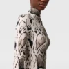 Robe midi drapée imprimé léopard nuage Robe midi drapée imprimé léopard nuage
