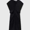 Robe midi à manches courtes et décolleté en V profond Robe midi à manches courtes et décolleté en V profond