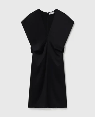 Robe midi à manches courtes et décolleté en V profond Robe midi à manches courtes et décolleté en V profond