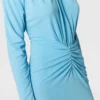 Robe midi à manches longues en jersey plissé Robe midi à manches longues en jersey plissé