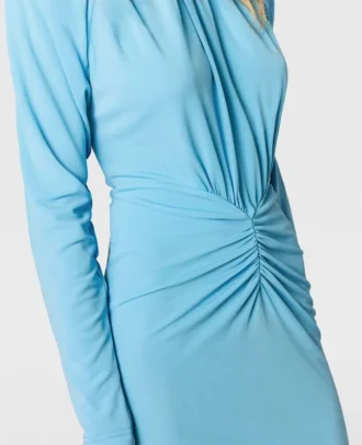 Robe midi à manches longues en jersey plissé Robe midi à manches longues en jersey plissé