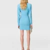 Robe midi à manches longues en jersey plissé Robe midi à manches longues en jersey plissé
