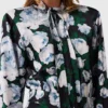 Robe midi à manches longues en maille florale Robe midi à manches longues en maille florale