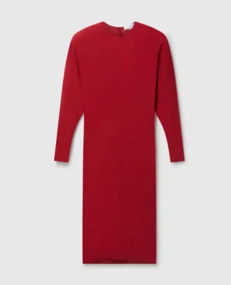 Robe midi à manches longues et épaulettes Robe midi à manches longues et épaulettes