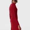Robe midi à manches longues et épaulettes Robe midi à manches longues et épaulettes