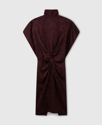 Robe midi à épaulettes et imprimé serpent