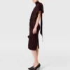 Robe midi à épaulettes et imprimé serpent Robe midi à épaulettes et imprimé serpent