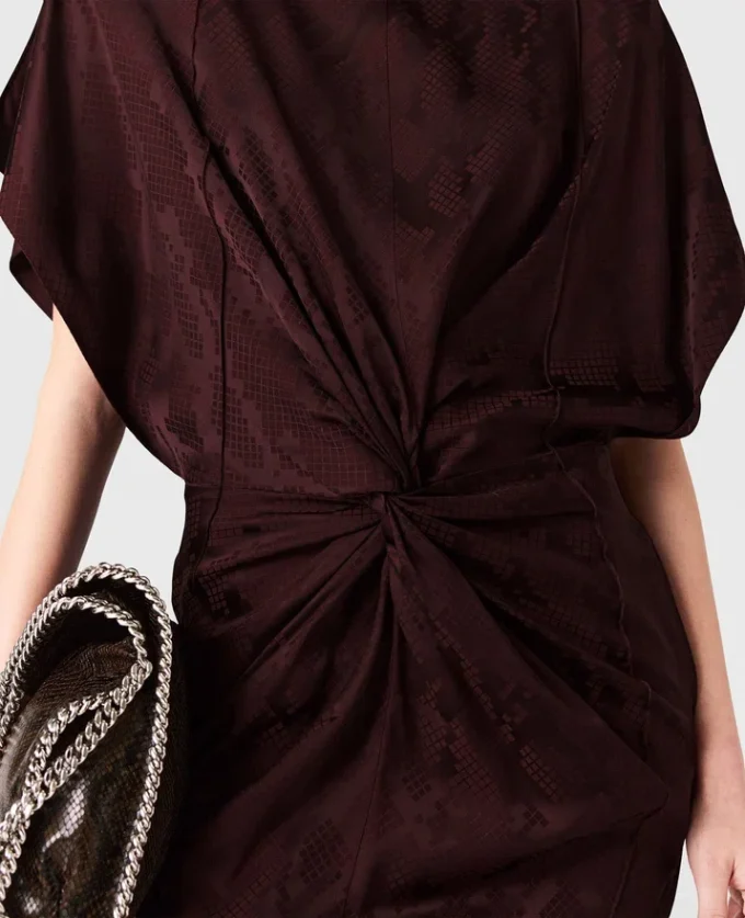 Robe midi à épaulettes et imprimé serpent Robe midi à épaulettes et imprimé serpent