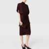 Robe midi à épaulettes et imprimé serpent Robe midi à épaulettes et imprimé serpent