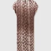 Robe midi à épaulettes imprimé serpent Robe midi à épaulettes imprimé serpent