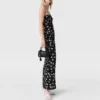 Robe midi sans bretelles en maille imprimée colombes Robe midi sans bretelles en maille imprimée colombes