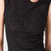 Robe midi sans manches à encolure ronde en dentelle Robe midi sans manches à encolure ronde en dentelle