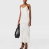 Robe midi sans manches à motif léopard