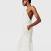Robe midi sans manches à motif léopard
