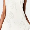Robe midi sans manches à motif léopard