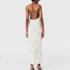 Robe midi sans manches à motif léopard