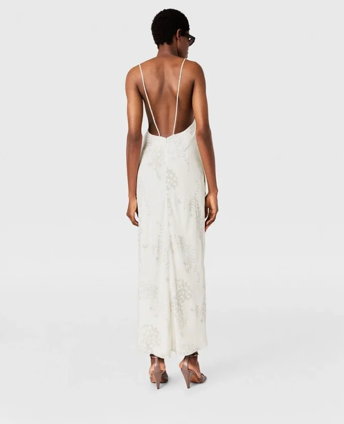 Robe midi sans manches à motif léopard
