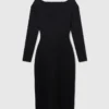 Robe midi transparente à manches longues en maille Robe midi transparente à manches longues en maille