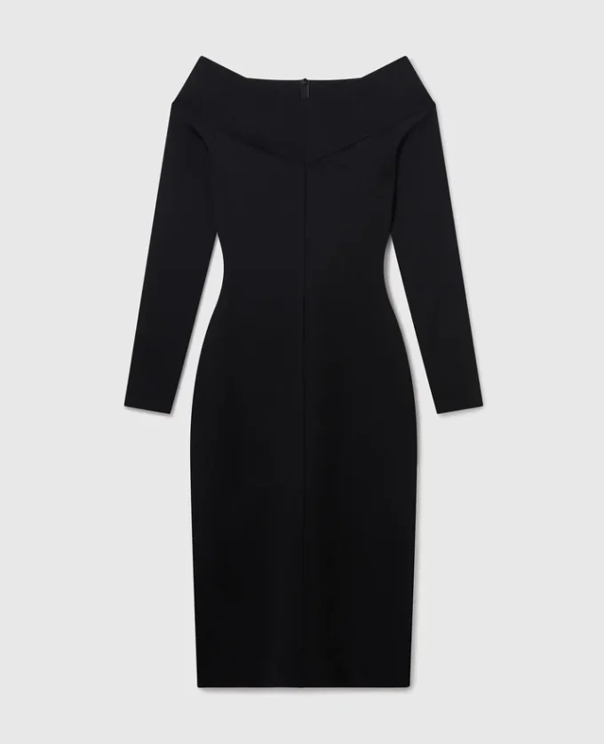 Robe midi transparente à manches longues en maille Robe midi transparente à manches longues en maille