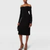 Robe midi transparente à manches longues en maille Robe midi transparente à manches longues en maille