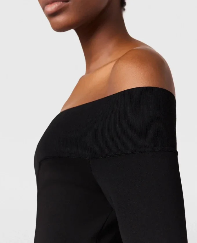 Robe midi transparente à manches longues en maille Robe midi transparente à manches longues en maille