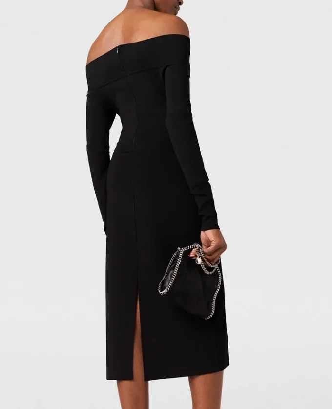 Robe midi transparente à manches longues en maille Robe midi transparente à manches longues en maille