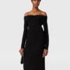 Robe midi transparente à manches longues en maille Robe midi transparente à manches longues en maille