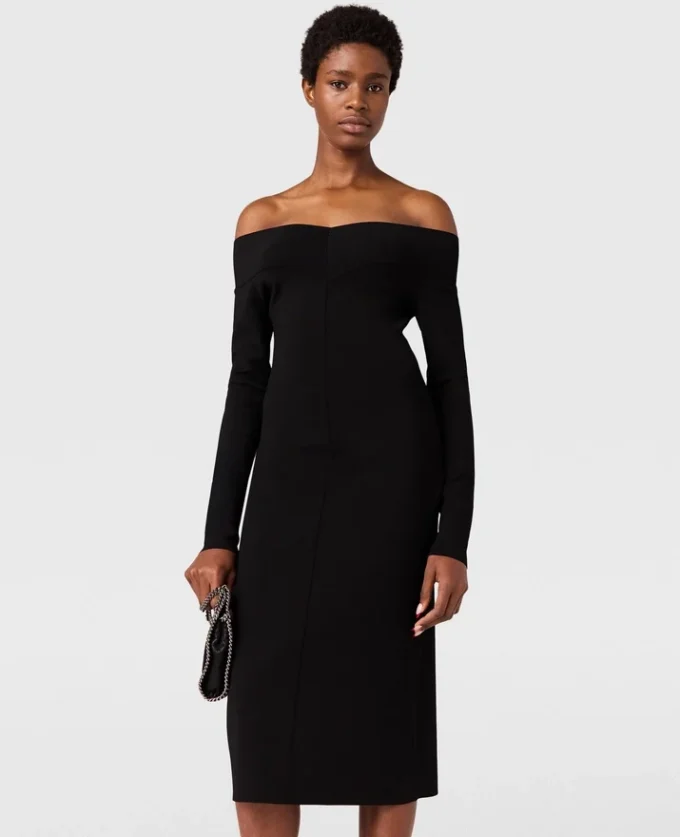 Robe midi transparente à manches longues en maille Robe midi transparente à manches longues en maille