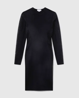 Robe Miracle à manches longues en maille compacte