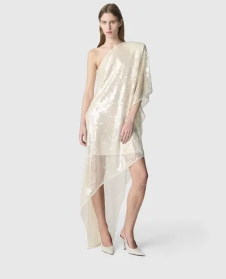 Robe à paillettes à une manche Robe à paillettes à une manche